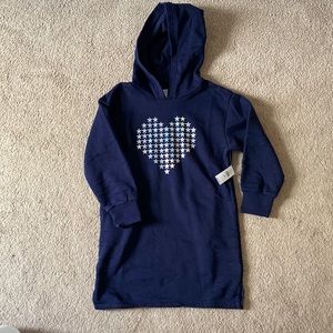New Navy Girls Sweatshirt Dress